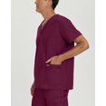 thumbnail image 2 of Landau Essentials Men's Classic Fit V-Neck Five Pocket Scrub Top, Style 7489, 2 of 5