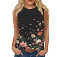 thumbnail image 1 of LSLJS Fashion Women Sleeveless Printed Garment Comfortable Breathable V-Neck Blouses Tops, Womens Tank Tops, 1 of 4
