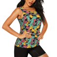 thumbnail image 2 of Kdxio Angry Shark Pattern Print Racerback Workout Tank Tops for Women Sleeveless Gym Tops Athletic Yoga Shirts Camisole-Large, 2 of 7