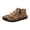 Khaki, variant on Mens Ankle Boots British Large High Top Side Zipper Fashion Outdoor Cowhide Driving Shoes Leather Shoes Trendy Large Size Breathable Driving Shoes Black