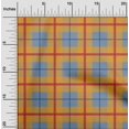 thumbnail image 1 of oneOone Silk Tabby Grayish Blue Fabric Madras Check Craft Projects Decor Fabric Printed By The Yard 42 Inch Wide, 1 of 4