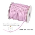thumbnail image 3 of Unique Bargains Beading Thread Bracelet Weave Bead Craft Cord 3mm 39M/Roll (42-Yards) Decorative String, Light Pink, 3 of 7