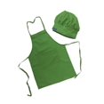thumbnail image 1 of CHEFSKIN Children Kids Lime Green Chef Set Apron & Adjustable Hat, Real Fabric Lightweight (Small fits 2-8), 1 of 4