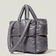 thumbnail image 2 of tredstone Nylon Stylish Puffer Tote Bag With Large Capacity Comfortable Shoulder Straps Padded Shoulder Bag Brown 1Set, 2 of 6