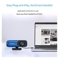 thumbnail image 4 of Webcam FHD 1080P 60FPS H.264 Auto Focus Webcam With Microphone Privacy Cover For Desktop Laptop PC Meeting Streaming Web Camera USB, 4 of 5