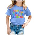 thumbnail image 1 of WEAIXIMIUNG Chandails de Sport pour Filles 10-12 Enfant Rentrée des Classes Saison Imprimé Graphique Col Rond Manches Courtes T-Shirt d'Été Décontracté, 1 of 4