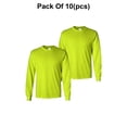 thumbnail image 1 of Radyan Hi Visibility Men's Long Sleeve Safety Shirts - 10 Pack, 100% Polyester, Size: Adult, 1 of 5