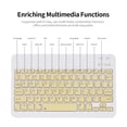 thumbnail image 2 of Clavier BT Sans Fil de 10 Pouces Universel à Trois Systèmes Coloré Rechargeable Clavier BT pour Téléphone Mobile Tablette Clavier Universel Jaune, 2 of 6