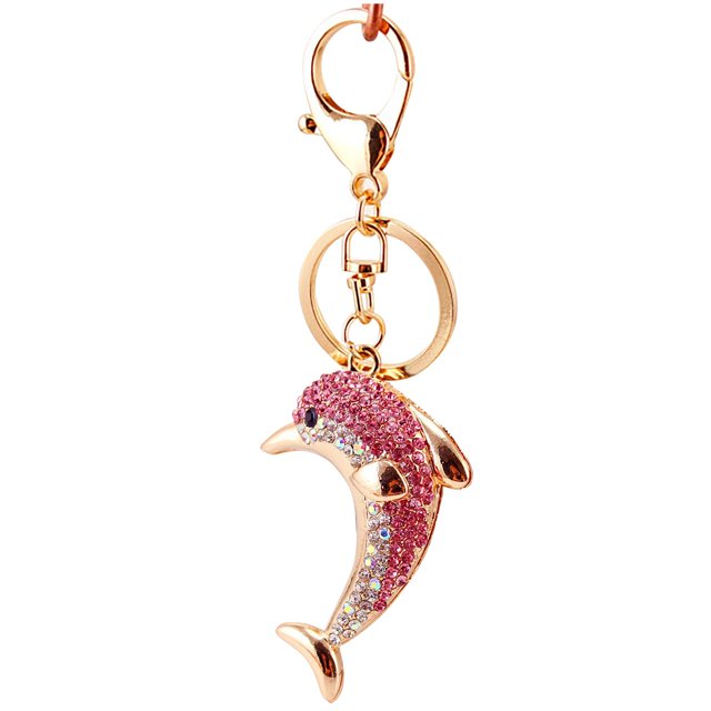 EGNMCR Keychains New Diamond Inlaid With Marine Life Lovely And Interesting Key Chain Package Car Key buckle