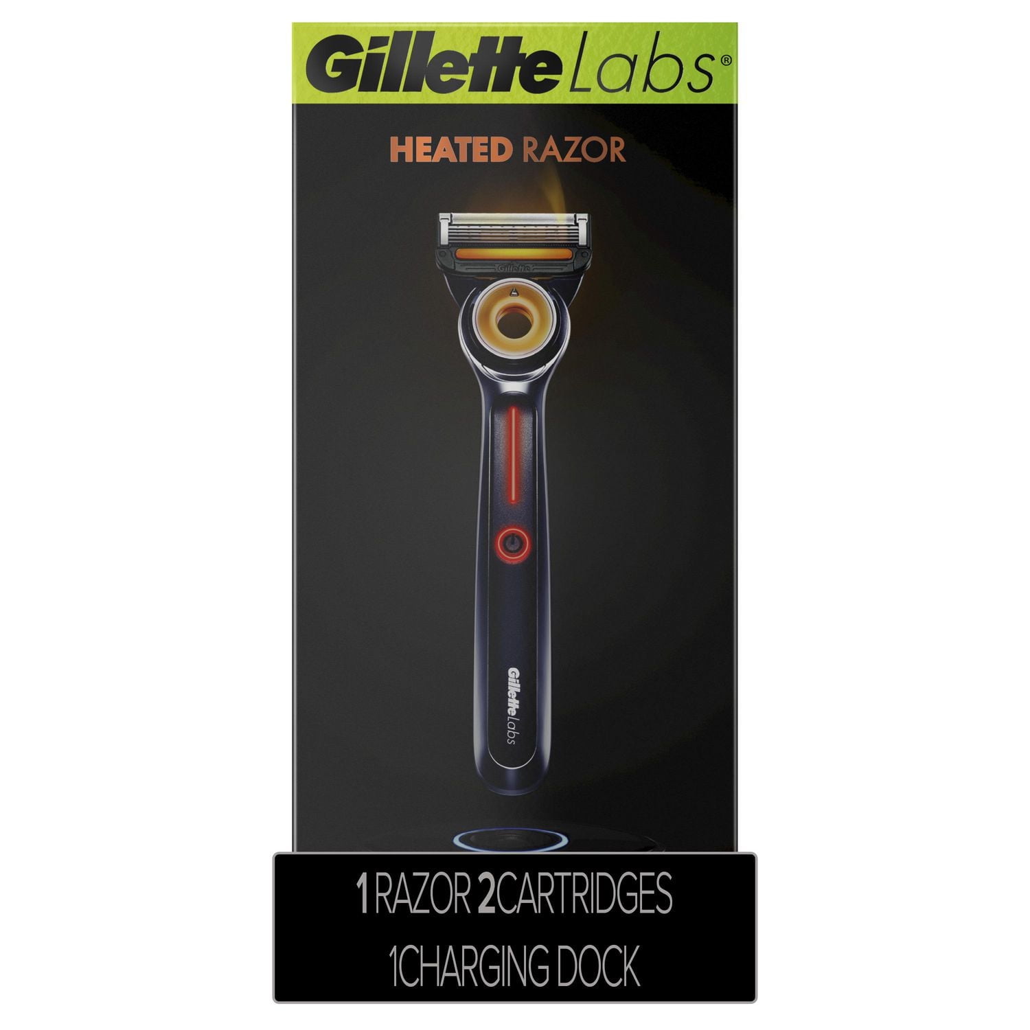 GilletteLabs Heated Razor Starter Kit - 1 Handle, 2 Blade Refills