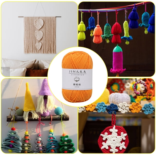 Vaidha 4 Strands Of Combed Milk Cotton Thread Diy Doll Cotton Crochet Thread Wool Ball