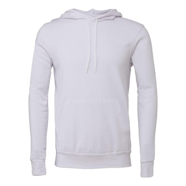 BELLA+CANVAS 3719 Chandail à Capuchon Unisexe en Molleton de Coton Poly, 3TG, Blanc