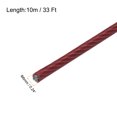thumbnail image 2 of Unique Bargains 33Ft(10M) Wire Rope 304 Stainless Steel Cable 1/4" (6 mm) Vinyl Coated with 2pcs Screw Chuck Red, 2 of 7