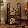 thumbnail image 2 of EastVita 30 Inch High Firewood Rack Outdoor, Indoor Log Storage Organizer, Copper, 2 of 8