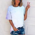 thumbnail image 2 of CEHVOM T-shirt Imprimé Mode Femme Manches Courtes Blouse Col Rond Hauts Décontractés Liquidation, 2 of 5