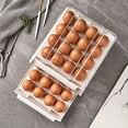 thumbnail image 1 of JWshufel Stackable Plastic Fridge Organizer with Lid for Easy Storage 32 Slot Egg Holder Clear Organizer Bins Long Lasting Design for Efficient Refrigerator Organization and Space Saving, 1 of 7