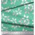 thumbnail image 2 of Soimoi Green Moss Georgette Fabric Dot & Floral Print Fabric by The Yard 42 Inch Wide, 2 of 3