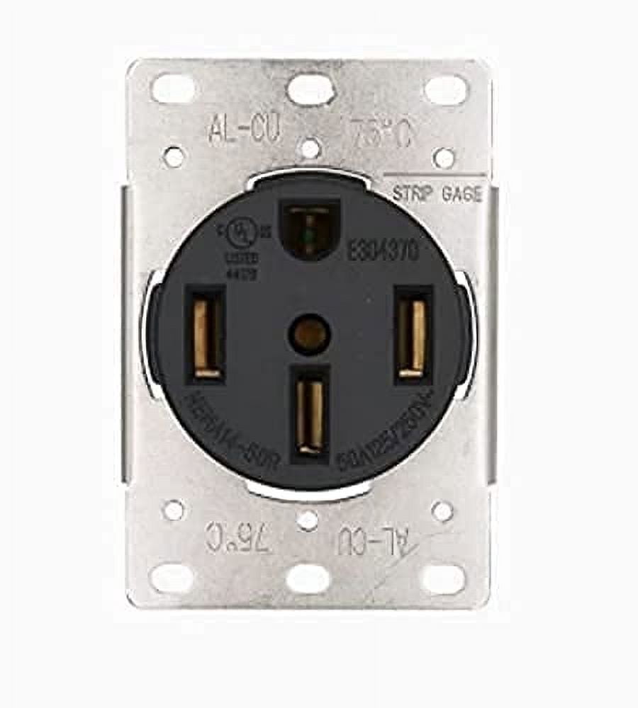 LOVEVER Garanti à Vie NEMA 14-50 Qualité Commerciale/industrielle Homologuée U.L. Prise 50 A 240 V