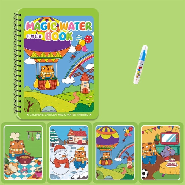 Magic Water Reveal Coloring Set Reusable Painting Kit for s Creative Art Activity Travel Friendly Washable Doodle Toy Educational Gift