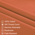thumbnail image 3 of PiccoCasa Body Pillowcase 300 Thread Count Egyptian Cotton Pillowcase Queen Orange, 3 of 10