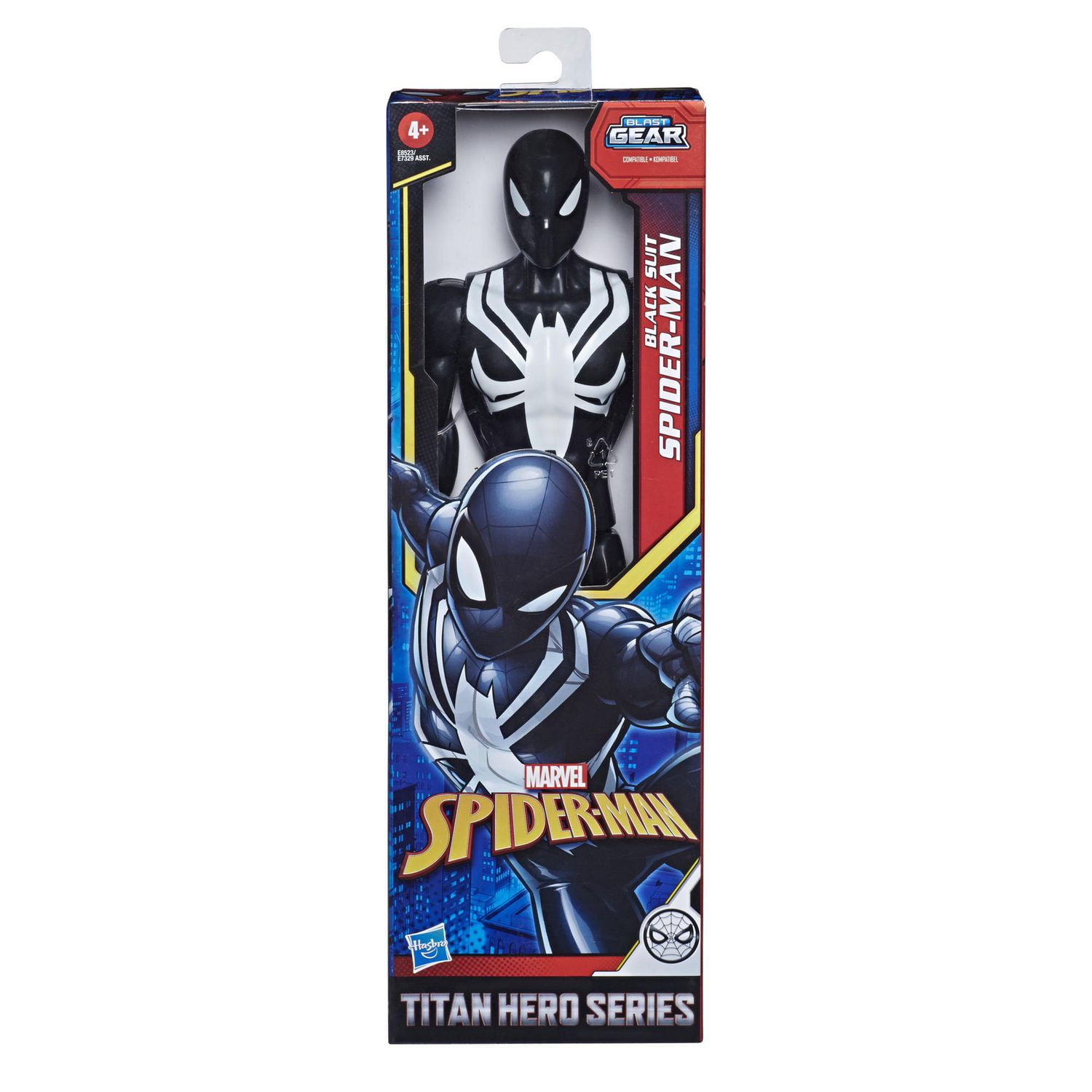 Marvel Spider-Man: Titan Hero Series Villains Black Suit Spider-Man 12-Inch-Scale Super Hero Action Figure Toy Great Kids For Ages 4 And Up