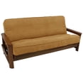 thumbnail image 2 of Solid Microsuede Double Corded 8 to 9-inch Full Futon Cover - Camel, 2 of 3