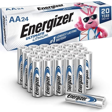 Energizer AA Lithium Batteries, Worlds Longest Lasting Double A Battery, Ultimate Lithium (24 Battery Count)