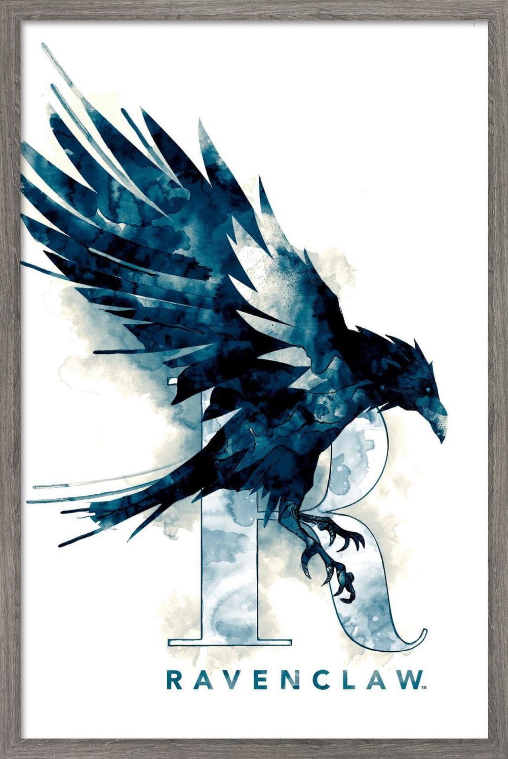 The Wizarding World: Harry Potter - Ravenclaw Illustrated House Logo Wall Poster, 14.725" x 22.375"