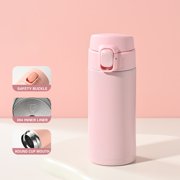 Suncoda Water Bottle, Portable and Fashionable Stainless Steel Water Cup for Men and Women with Handle Bounce Cover Insulation Cup 320Ml