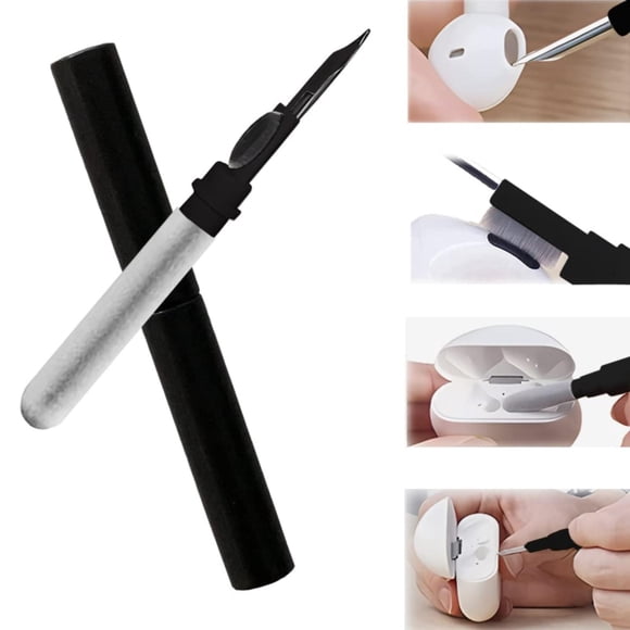 Basdi Earbuds Cleaning Kit - 2-In-1 Pro Cleaning Tool for Wireless Earphones, Bluetooth Headphones & Camera, Soft Brush & Precision Picks, Safe & Portable for Daily Device Maintenance, Black