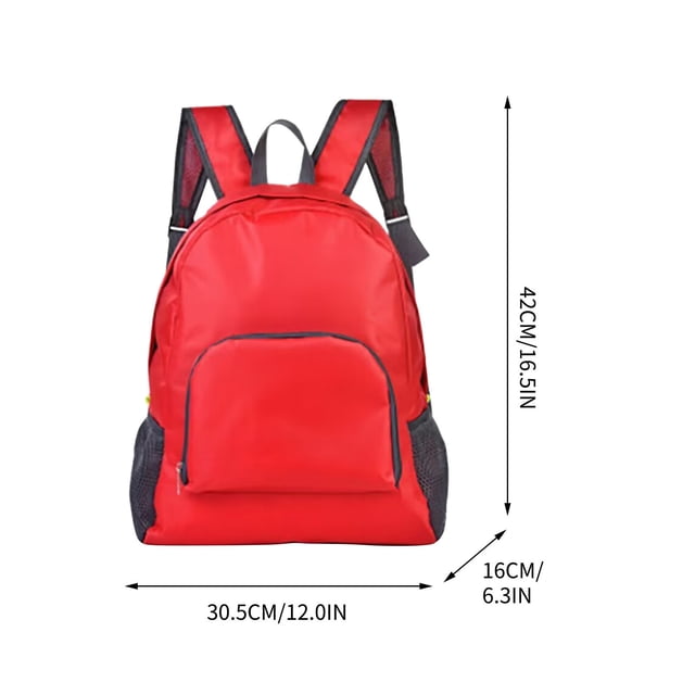 Ohufall Fluorescent Color Lightweight Foldable Backpack School Bag For Students Minimalism Style Travel Essentials Daypack