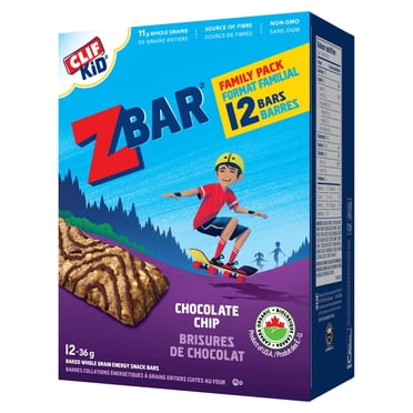 CLIF KID ZBAR, Organic Energy Snack Bars, Chocolate Chip