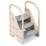 Gymax Toddler Step StoolAdjustable 3-Step Helper Stool w/ Safety Handles&Non-slip Pad