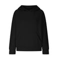 thumbnail image 4 of FAOWME Child Solid Color Hooded Silk Checked Tops Coat Black 7-8 Years, 4 of 4