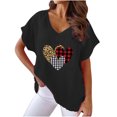 thumbnail image 2 of LSLJS Women V-neck Print T- Mode Confortable Cadeaux Blouses Tops, pour Women, 2 of 5