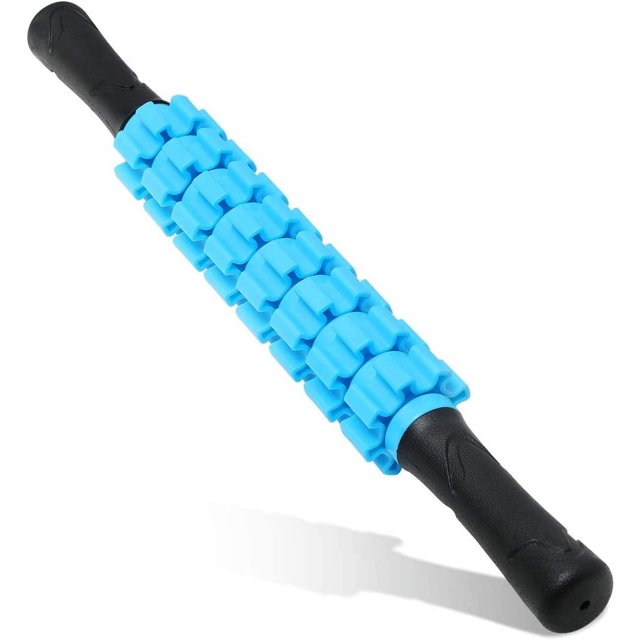 YISITIAN Muscle Roller Stick, Deep Tissue Massage Tool for Lymphatic Drainage and Soreness Relief, Handheld Recovery Device for Athletes, Runners, and Post-Workout Therapy(Blue) AZ1014-4656