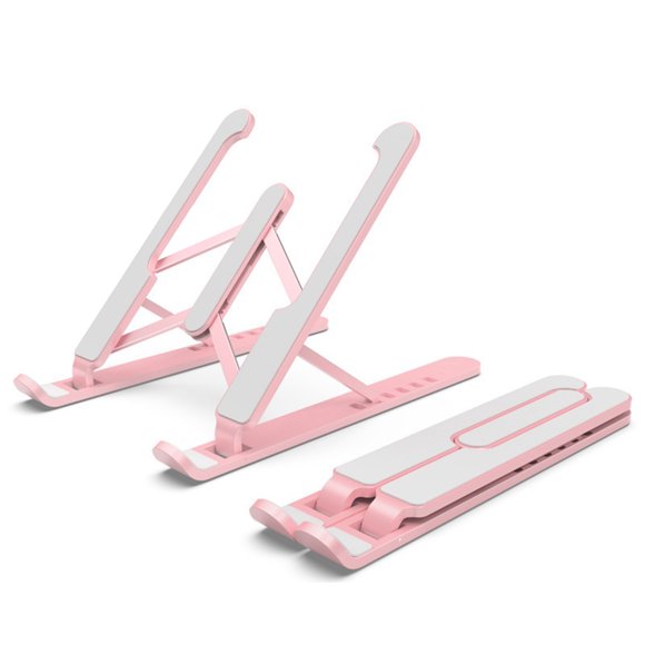 Amdohai Adjustable Laptop Tablet Stand Multi-angle Laptop Holder Portable & Foldable Laptop Riser for 10-17'' laptops Hollow Design Pink