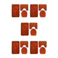 thumbnail image 3 of Decodeary 3pcs/set Absorbent Bath Rug Set Bathroom Dry And Fresh Easy To Install Anti-slip Polyester Non-Slip Chenille Bath Rug PJ210611-B005 5Set, 3 of 6