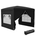 thumbnail image 1 of Outsunny 10'x10' Outdoor Pop Up Party Tent with Carrying Bag Black, 1 of 10
