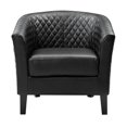 thumbnail image 2 of PRI Chaise d'Appoint en Simili Cuir en Noir, 2 of 3