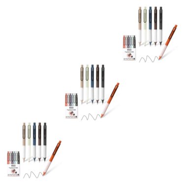 Youkk 6 Pcs/ensemble Écriture Fluide Stylos Gel Rétractables Format de Poche et Pratiques Convenant à Toutes les Occasions 3Ensemble