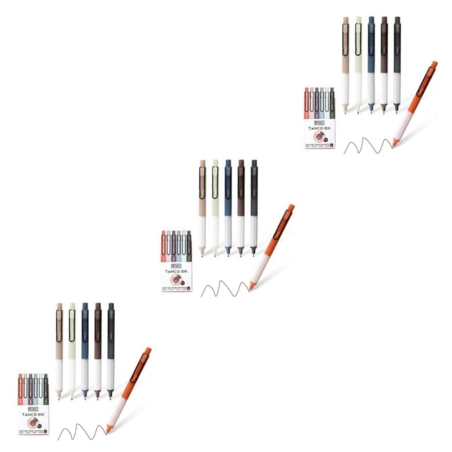 Youkk 6pcs/set Smooth Writing Retractable Gel Pens Pocket Sized And Convenient Suitable For All Occasions 3Set