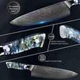thumbnail image 3 of Kitchen Knife Set VG10 Damascus Steel Japanese Chef Knives Santoku Knife 67 Layers Carving Paring Utility Fruit Vegetable Slicing Knives Abalone Shell Full Tang Handle, 3 of 8