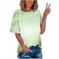 thumbnail image 1 of CEHVOM T-shirt Imprimé de Mode pour Femmes, Manches Courtes, Blouse à Col Rond, Hauts Décontractés, Liquidation, 1 of 5