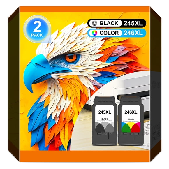 Printer 245 246 Ink for 245XL 246XL Ink Cartridges 245 ink 246 ink for Canon Ink 245 and 246 PG-245XL CL-246XL Compatible with Canon MX492 MX490 MG2522 TS3120 MG3022 MG2520 MG2920 TR4520