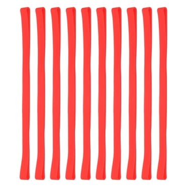 Unique Bargains 8' Large Elastic Rubber Bands, 10 Pcs Big Silicone Rubber Bands Strap, Red