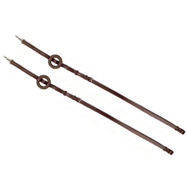 Tory Leather Rênes Latéraux Ajustables en Forme de Beignet 3/4 Noir