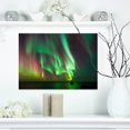 thumbnail image 1 of Green Northern Lights Aurora - Large Abstract Canvas Wall Art, 1 of 3