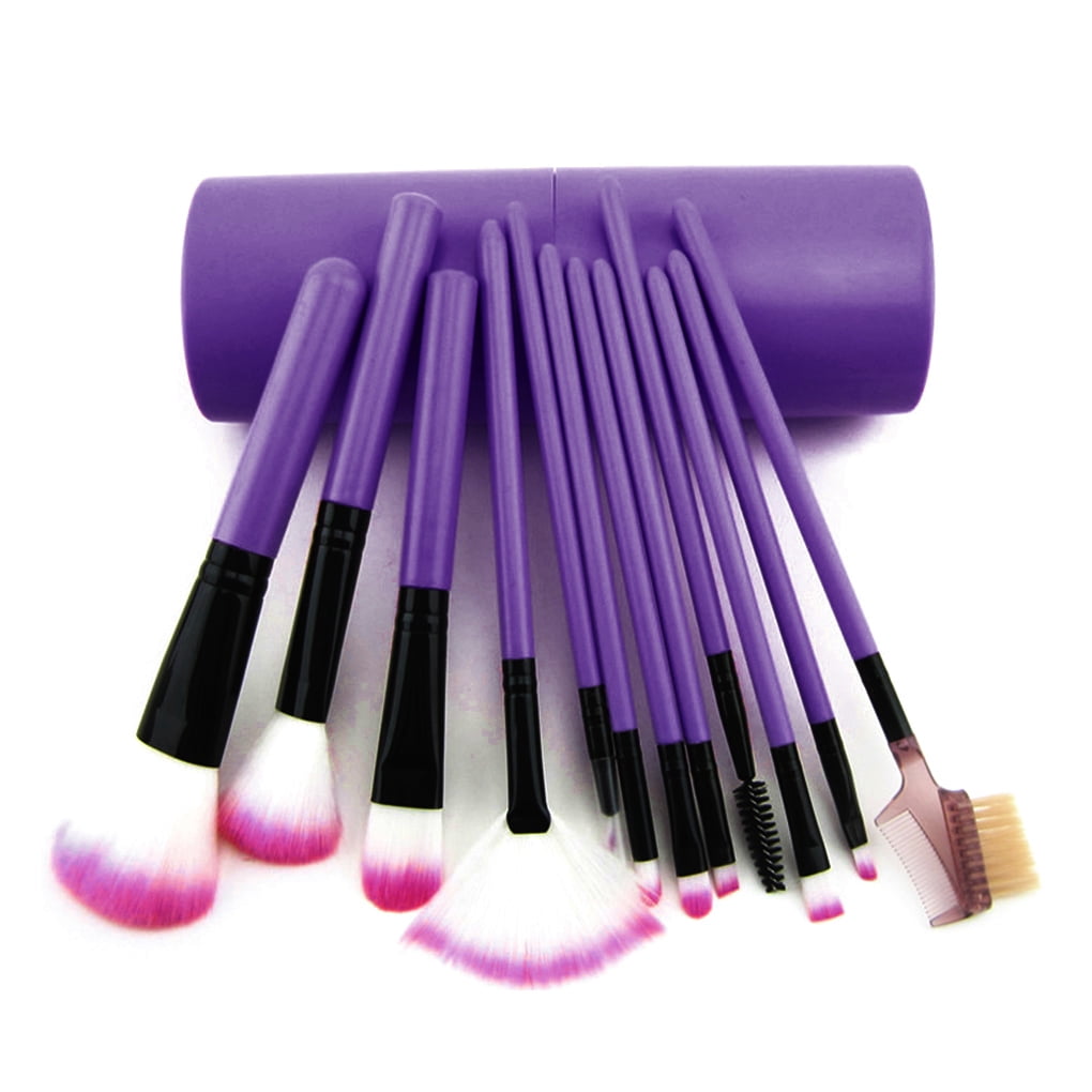 Women Girls 12Pcs Make Up Brush makeup brush ; Set Fan Foundation Makeup Brush Kit Portable Cosmetics Tool