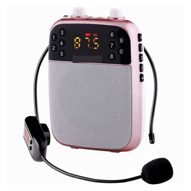 Wireless Megaphone Portable Voice Amplifier Teacher Guide Microphone Speaker 5W Support TF Card U Disk MP3 Player ,Clear and Reliable